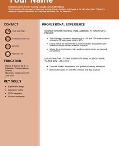 Science teacher Resume-example