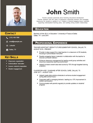 Teacher assistant resume