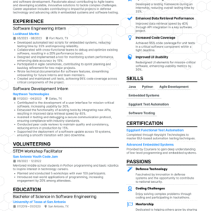 Software-Engineer-Developer Resume